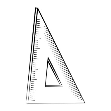 Okul tasarım vektör illüstrasyon izole cetvel