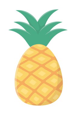 Yaprakları tasarımı ile izole ananas