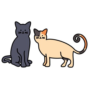 sevimli kediler Maskotlar adorables karakterler