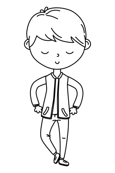 Teenager boy cartoon design vector illustrator — Stock Vector