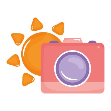 Güneş yaz ile fotoğraf makinesi fotoğraf