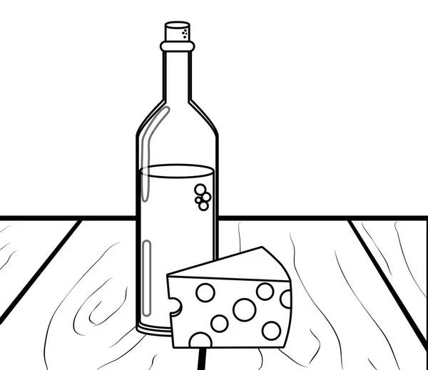Illustrateur vectoriel de conception de bouteilles de vin isolées — Image vectorielle