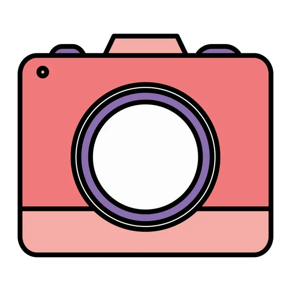 Camera photographic summer accessory icon — Stock Vector