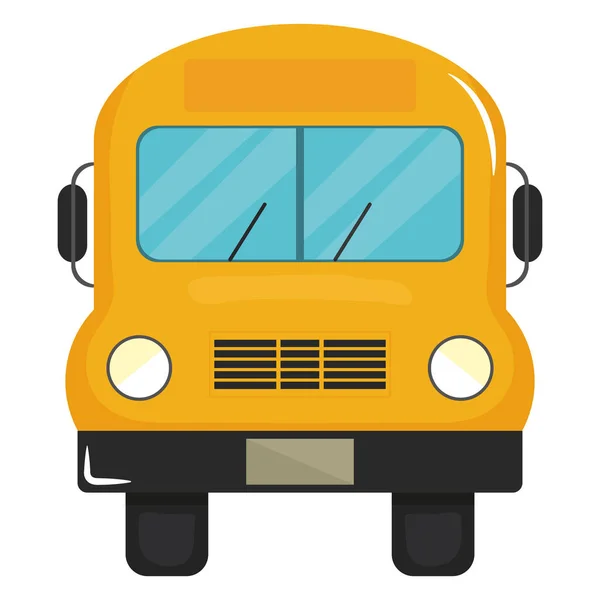 Bus school voertuig transport icoon — Stockvector