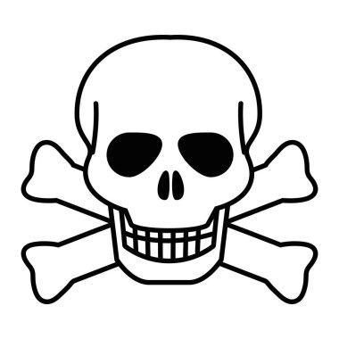 İzole kafatası kafa tasarım vektör illüstrasyon