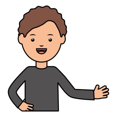 Genç erkek öğretmen eğitim karakteri