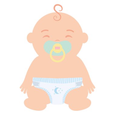 emzik ile sevimli küçük bebek çocuk