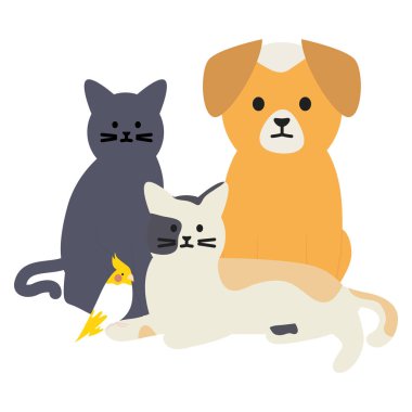 sevimli grup Maskotlar adorables karakterler