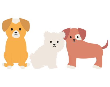 küçük köpekler adorables masbebek karakterleri