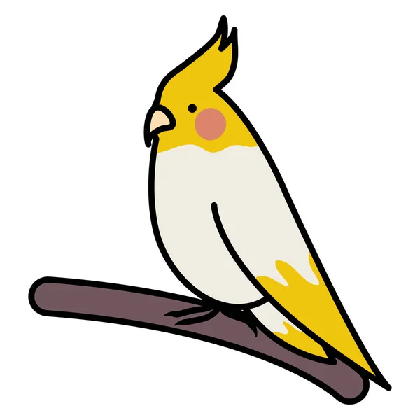 Schattige kleine vogel schattig mascotte — Stockvector