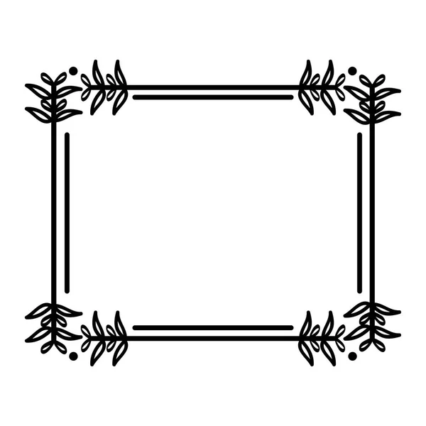 Cadre carré style boho décoratif — Image vectorielle