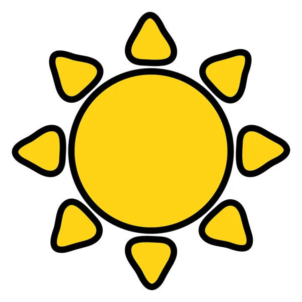 Summer sun hot isolated icon — Stock Vector
