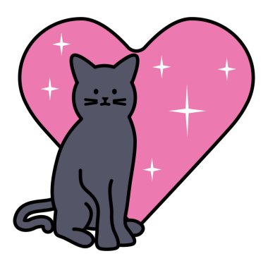 sevimli kedi maskot güzel karakter