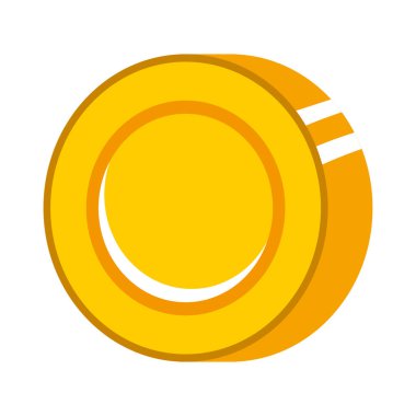 İzole sikke tasarım vektör illüstrasyon