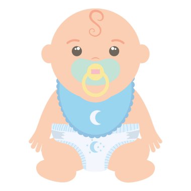 emzik ile sevimli küçük bebek çocuk