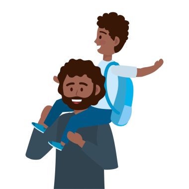 Baba ve oğul gidiyor için okul tasarım