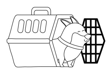 Köpek karikatür iç kulübenin tasarım