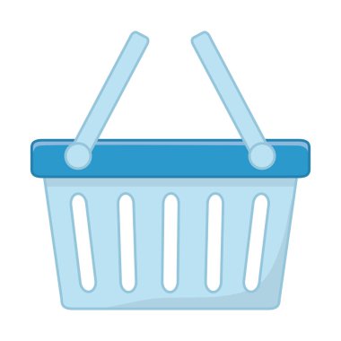 Alışveriş sepeti ikonu vektör illüstrasyonu