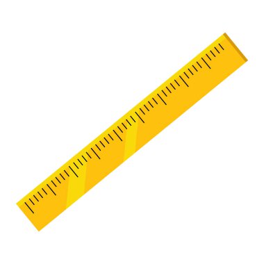 Okul tasarım vektör illüstrasyon izole cetvel