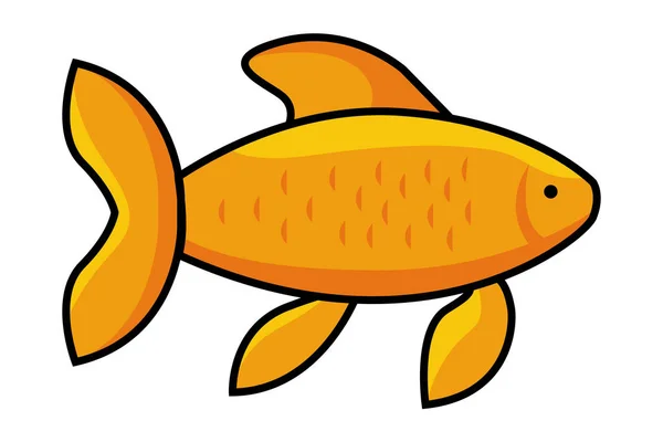Isolated golden fish design vector illustration — Stock Vector