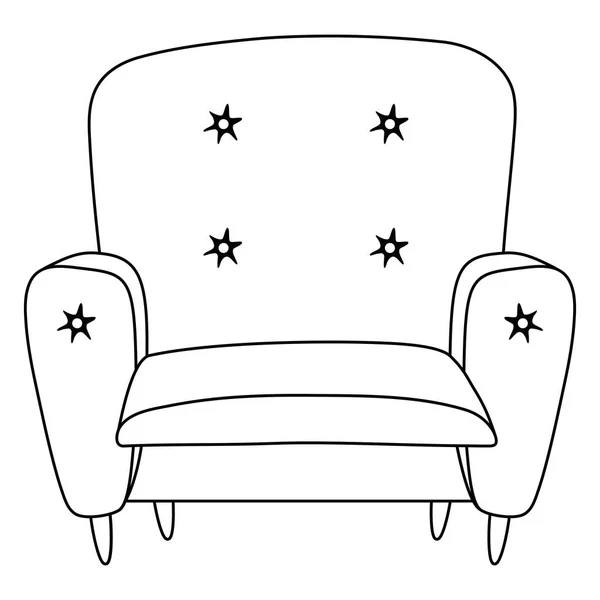 Comfortabele huis stoel ontwerp Vector Illustrator — Stockvector