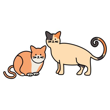 sevimli kediler Maskotlar adorables karakterler