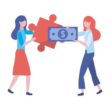 Businesswomen avatar karikatür tasarım vektör illüstrasyon