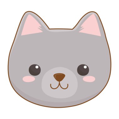 İzole kedi karikatür tasarım vektör