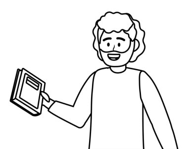 Okul tasarım vektör çizme adam öğretmen