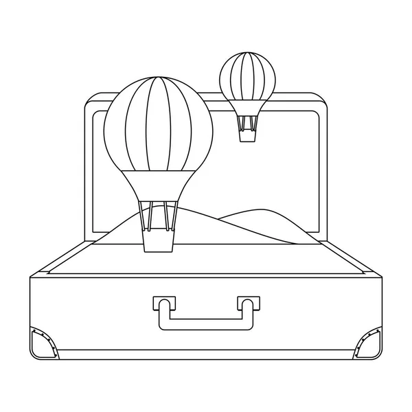 Illustration vectorielle de la valise et du design de voyage — Image vectorielle