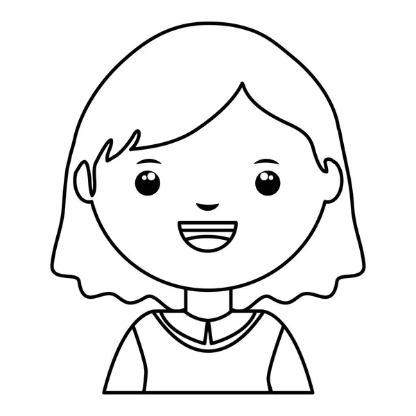 Lindo poco estudiante chica carácter — Vector de stock