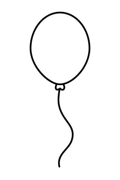 Balão isolado com design de corda —  Vetores de Stock