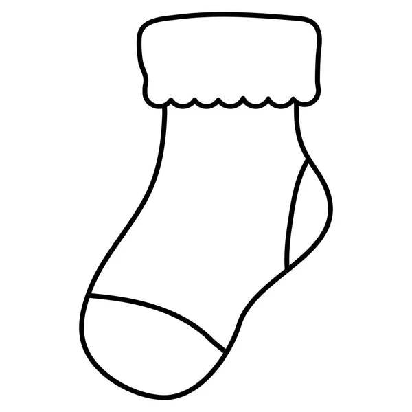 Dětské ponožky šaty roztomilá ikona — Stockový vektor