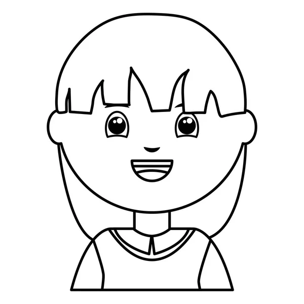 かわいい学生の女の子のキャラクター — ストックベクタ