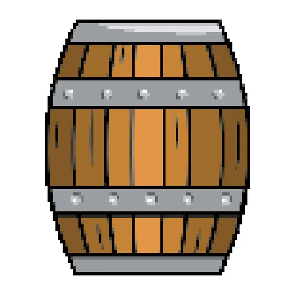 Isolated wood barrel design vector illustration — Stock Vector