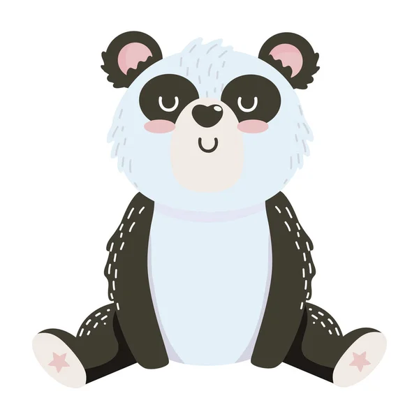Isolado panda desenho animado desenho vetorial ilustração —  Vetores de Stock