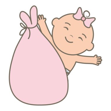 çanta karakter sevimli küçük bebek kız