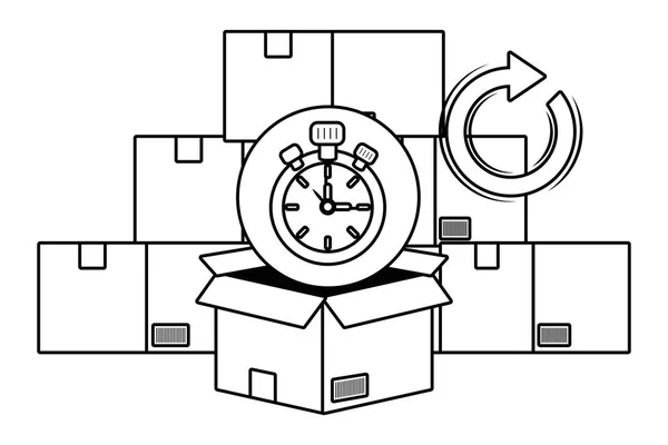 Service de suivi des livraisons logistique d'expédition — Image vectorielle