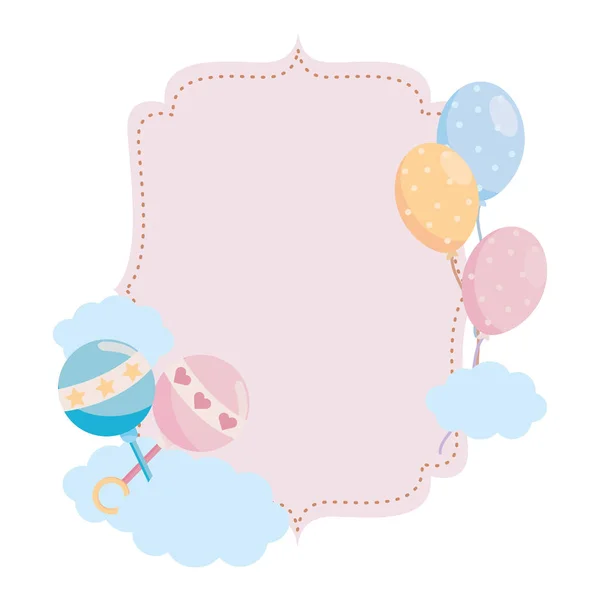 Isolerad baby shower symbol design — Stock vektor