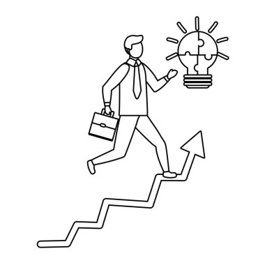 İllüstrasyon işadamı karikatür tasarım vektör