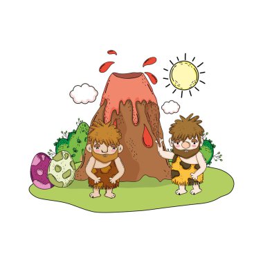 yanardağ ile manzara içinde Cavemen komik