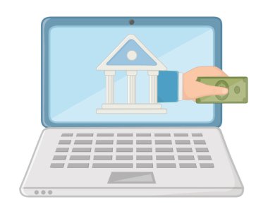 Alışveriş online simge tasarım vektör illüstrasyon