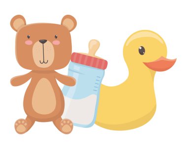 Bebek sembol tasarım vektör illüstrasyon duş