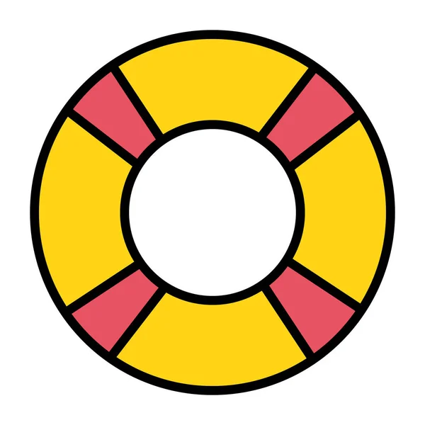 Salvavidas flotante icono accesorio de verano — Vector de stock