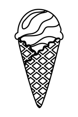 Yaz ve lezzetli dondurma tasarımı