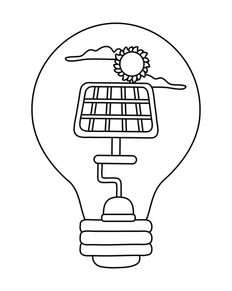 Ampoule isolée et conception d'économie d'énergie — Image vectorielle