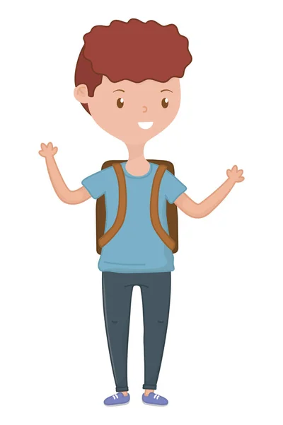 Isoliert Teenager Junge Cartoon-Design — Stockvektor