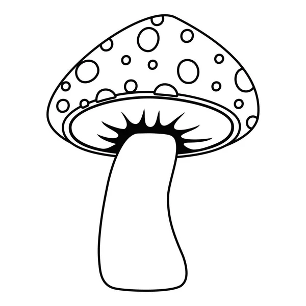 Изолированная векторная иллюстрация грибов с острыми грибами — стоковый вектор