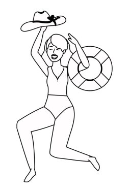 Yaz mayo tasarımı ile kız