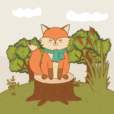 sevimli küçük hayvan karikatür